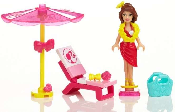 MEGA BLOKS MEGABLOKS Micro Barbie figurka - bazénová párty