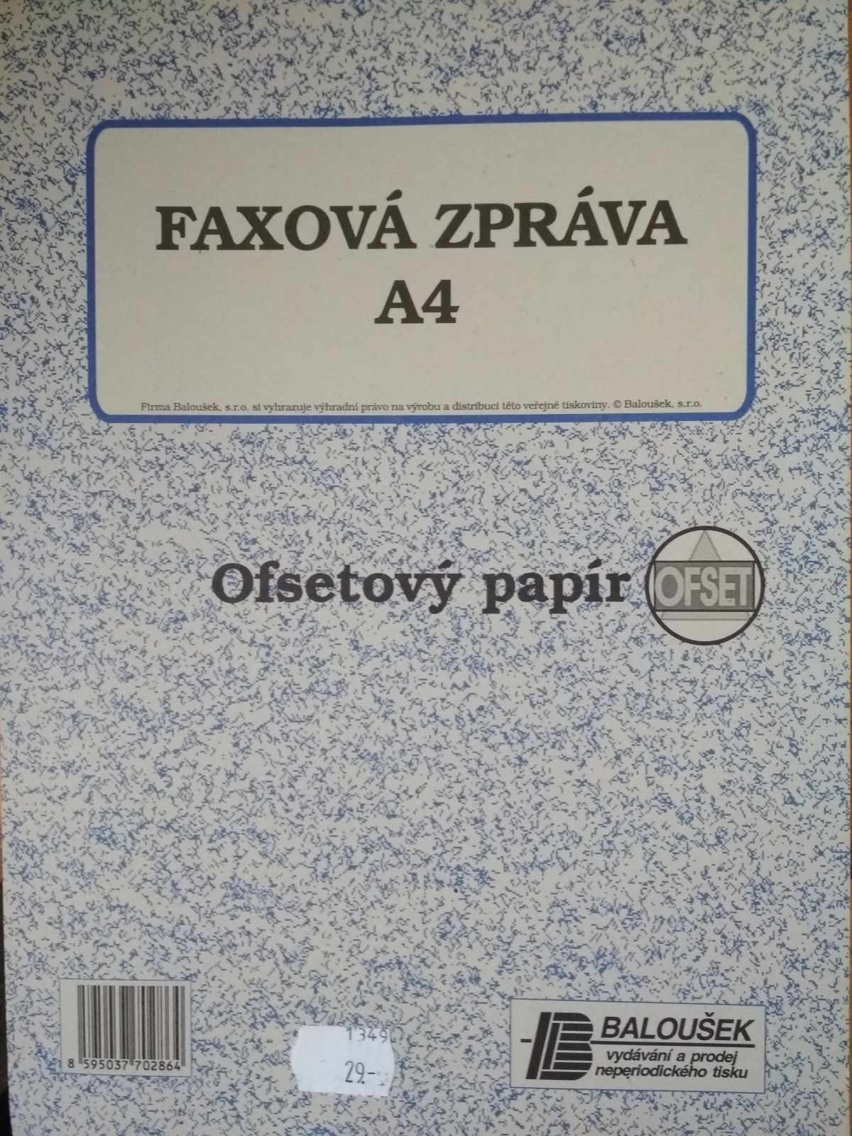 Faxová zpráva